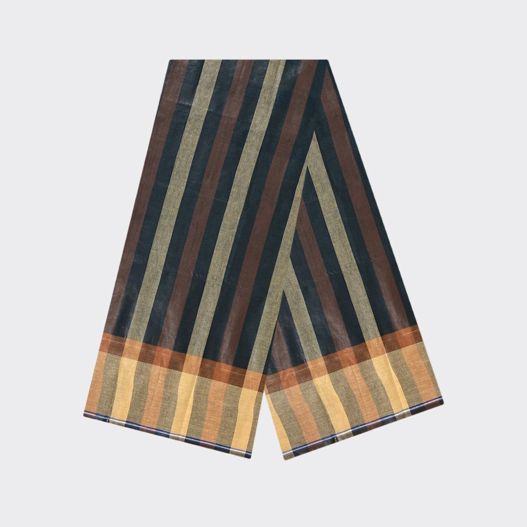 Dark Striped Cotton Lungi | Trendz City