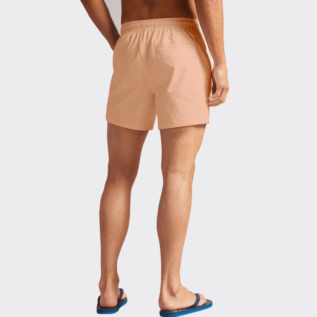 Men's Swimming Shorts Light Apricot Backside | Trendz City