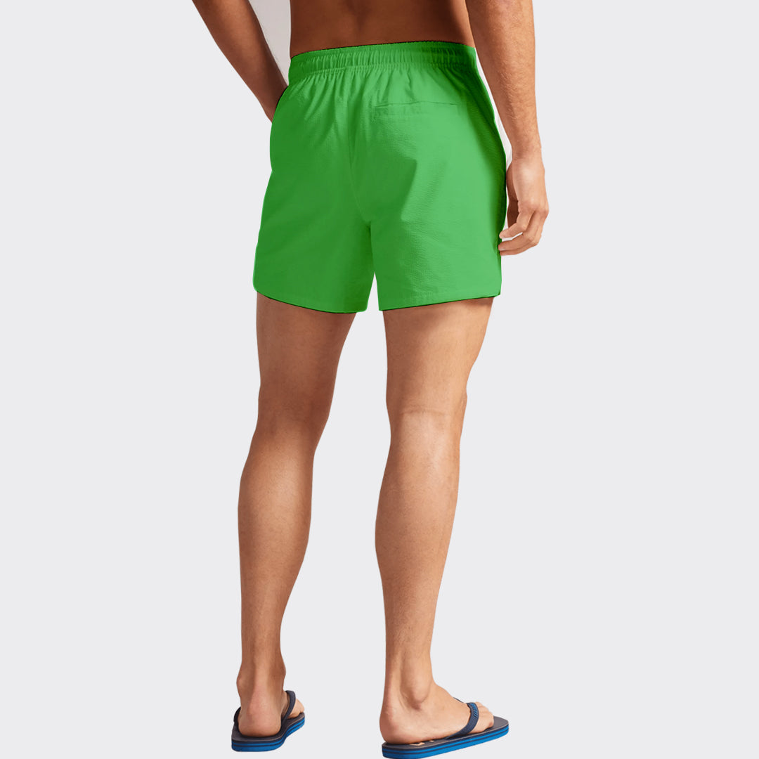Men's Swimming Shorts Soft Green Back Side | Trendz City