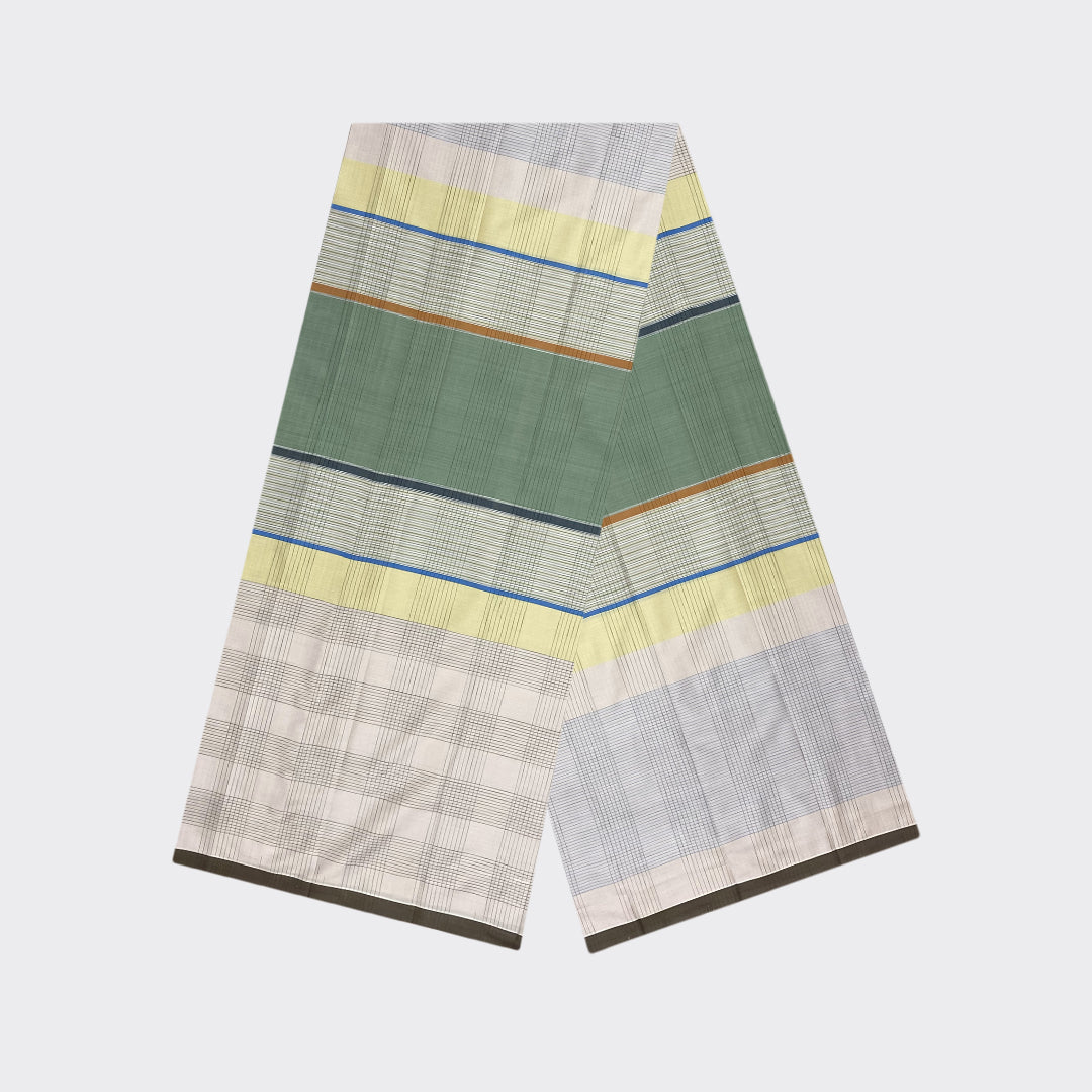 Pinkish Green Cotton Lungi | Trendz City
