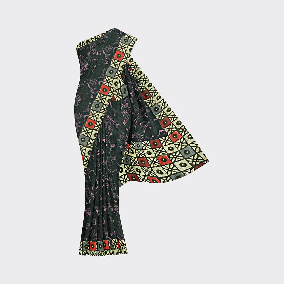 Printed Andy Silk Saree | Trendz City