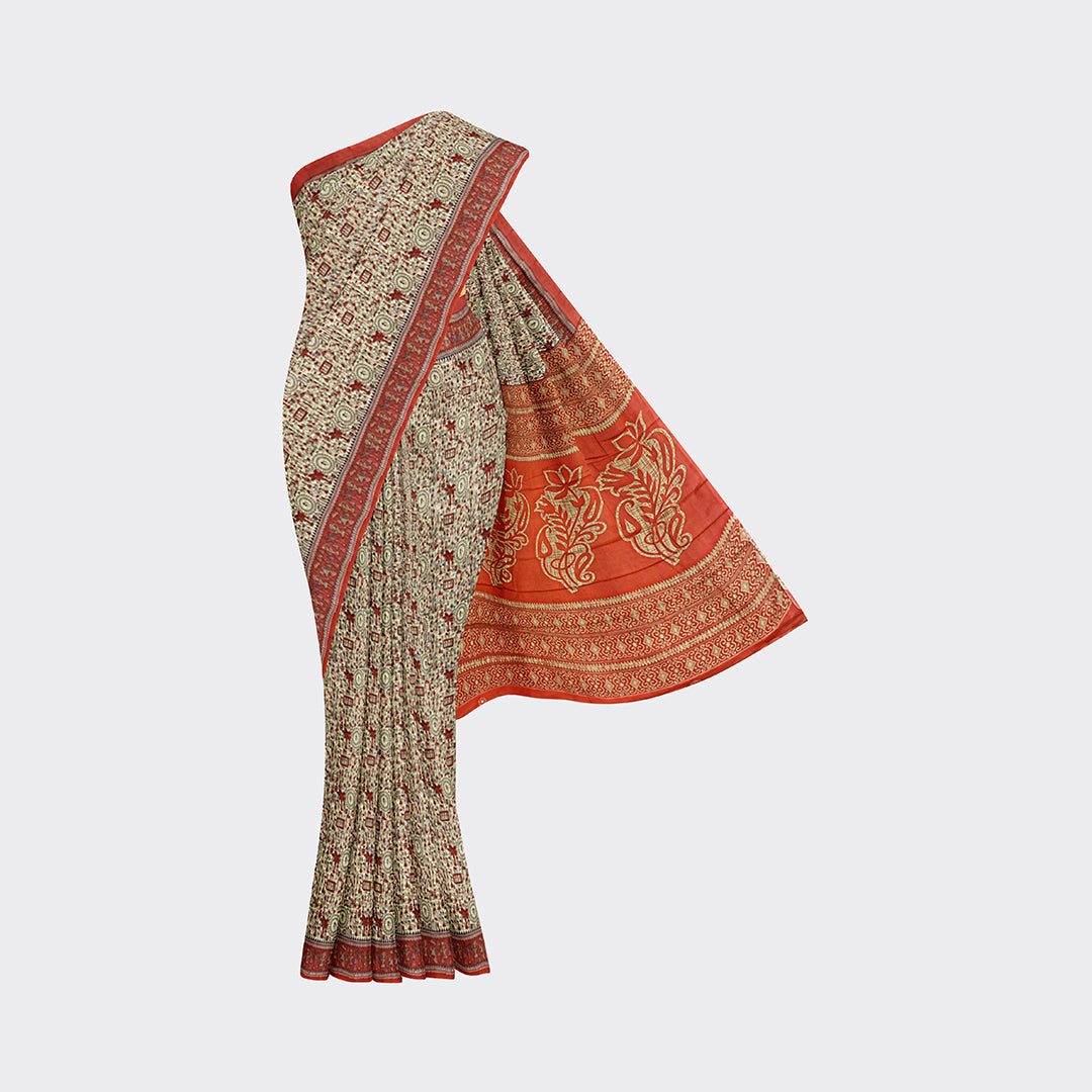 Printed Cotton Saree | Trendz City