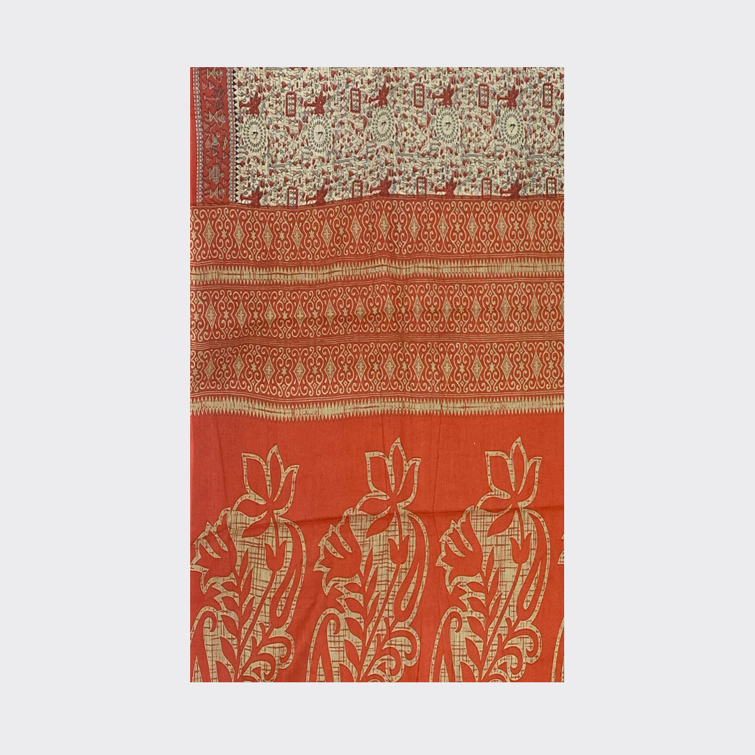Printed Cotton Saree Details | Trendz City