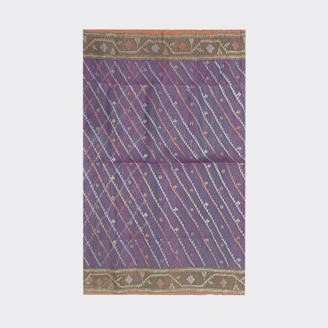Purplish Grey Jamdani Saree | Trendz City