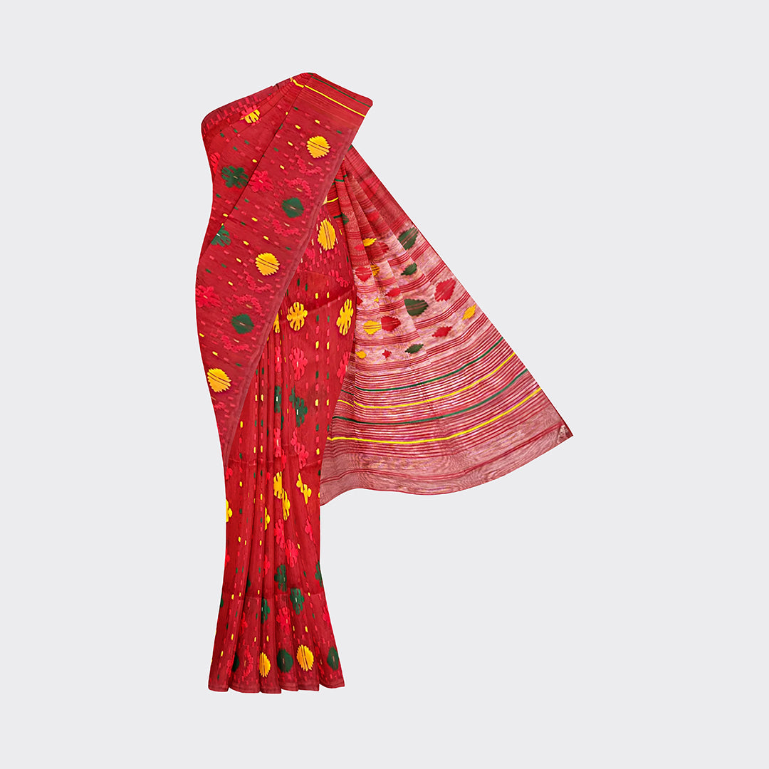 Red Jamdani Saree | Trendz City