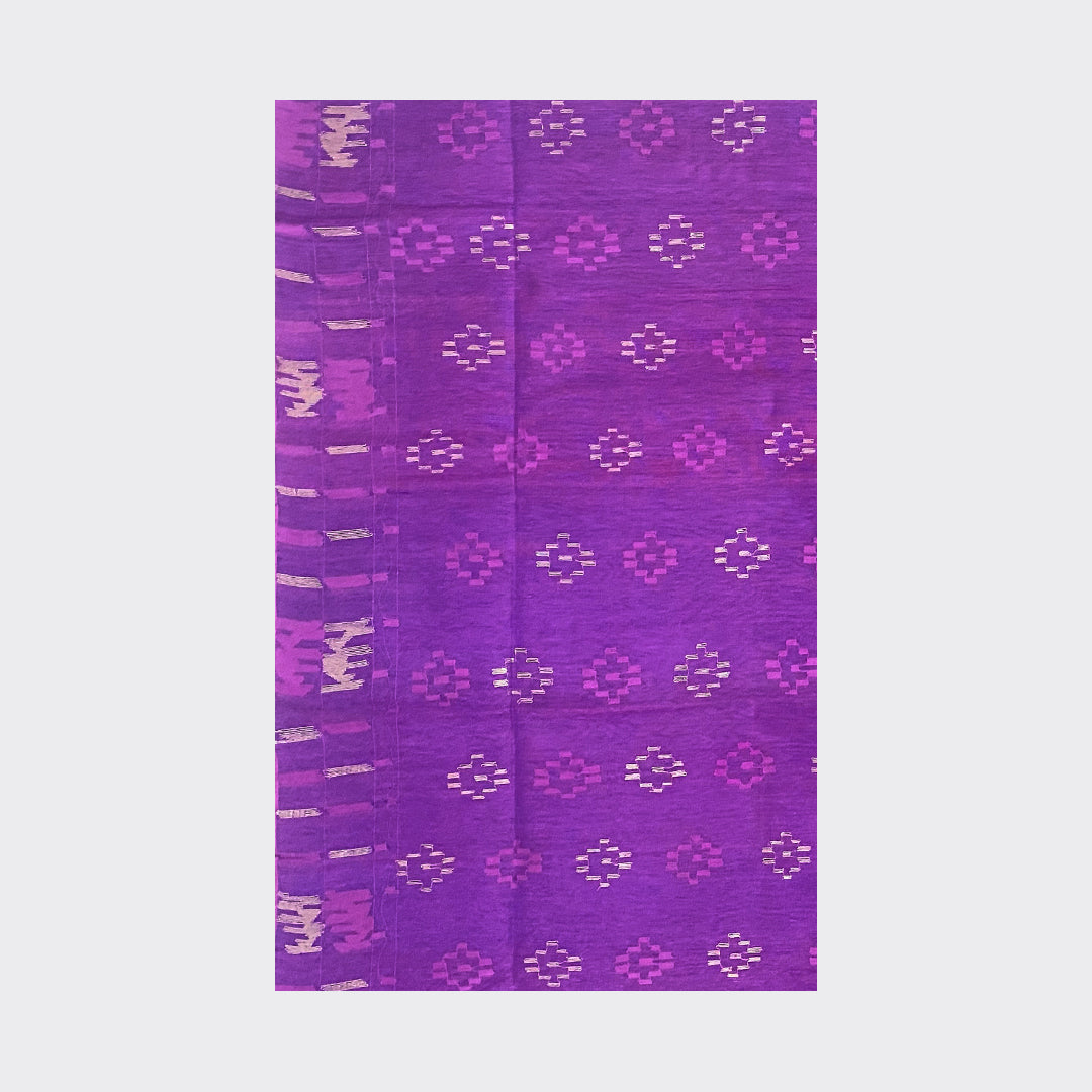 Warm Purple Jamdani Saree | Trendz City