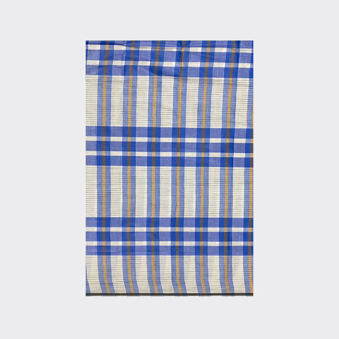 White Blue Striped Cotton Lungi | Trendz City