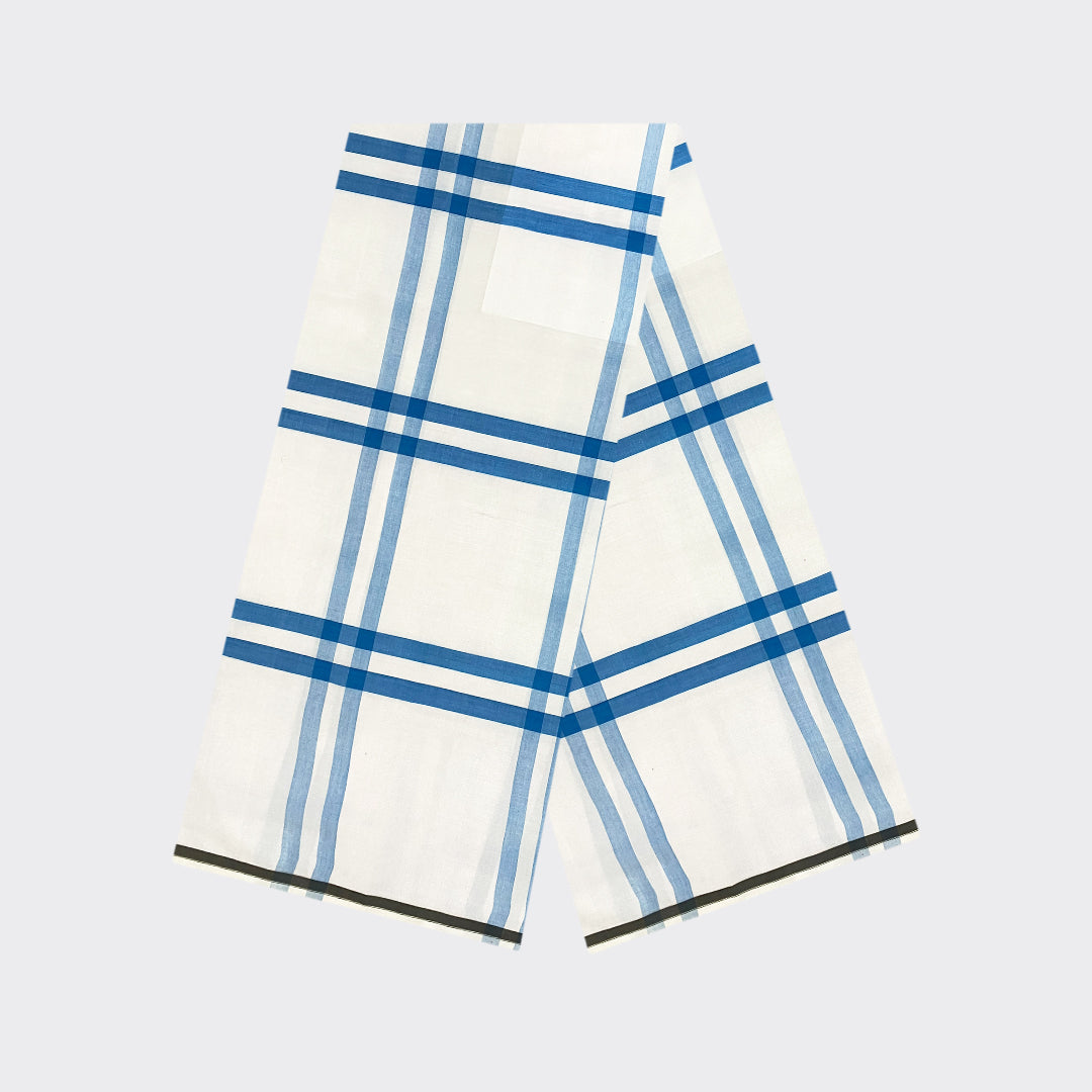 White Check Cotton Lungi | Trendz City