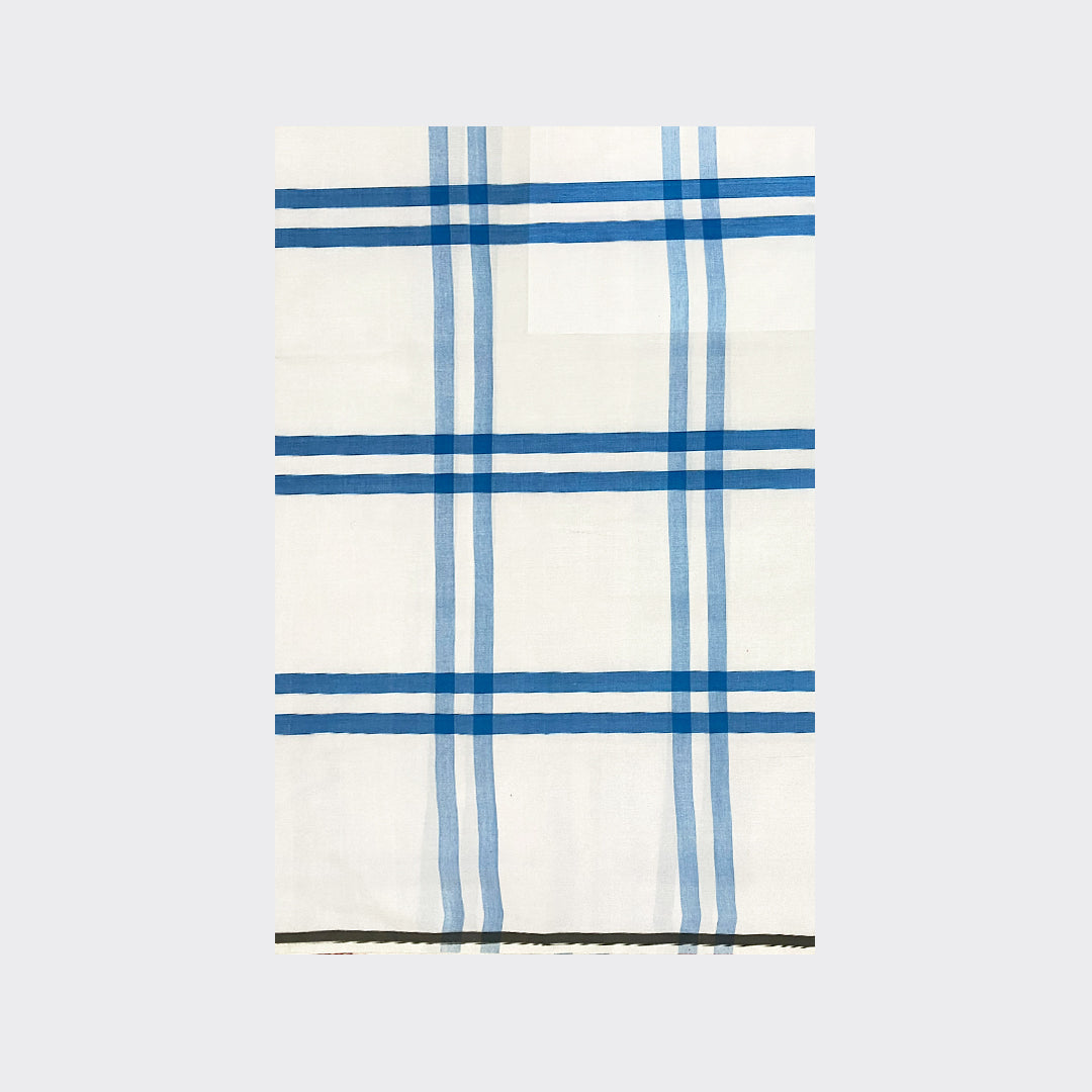 White Check Cotton Lungi Details | Trendz City