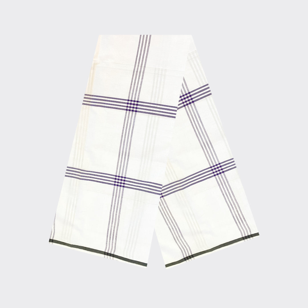 White Check Cotton Lungi | Trendz City