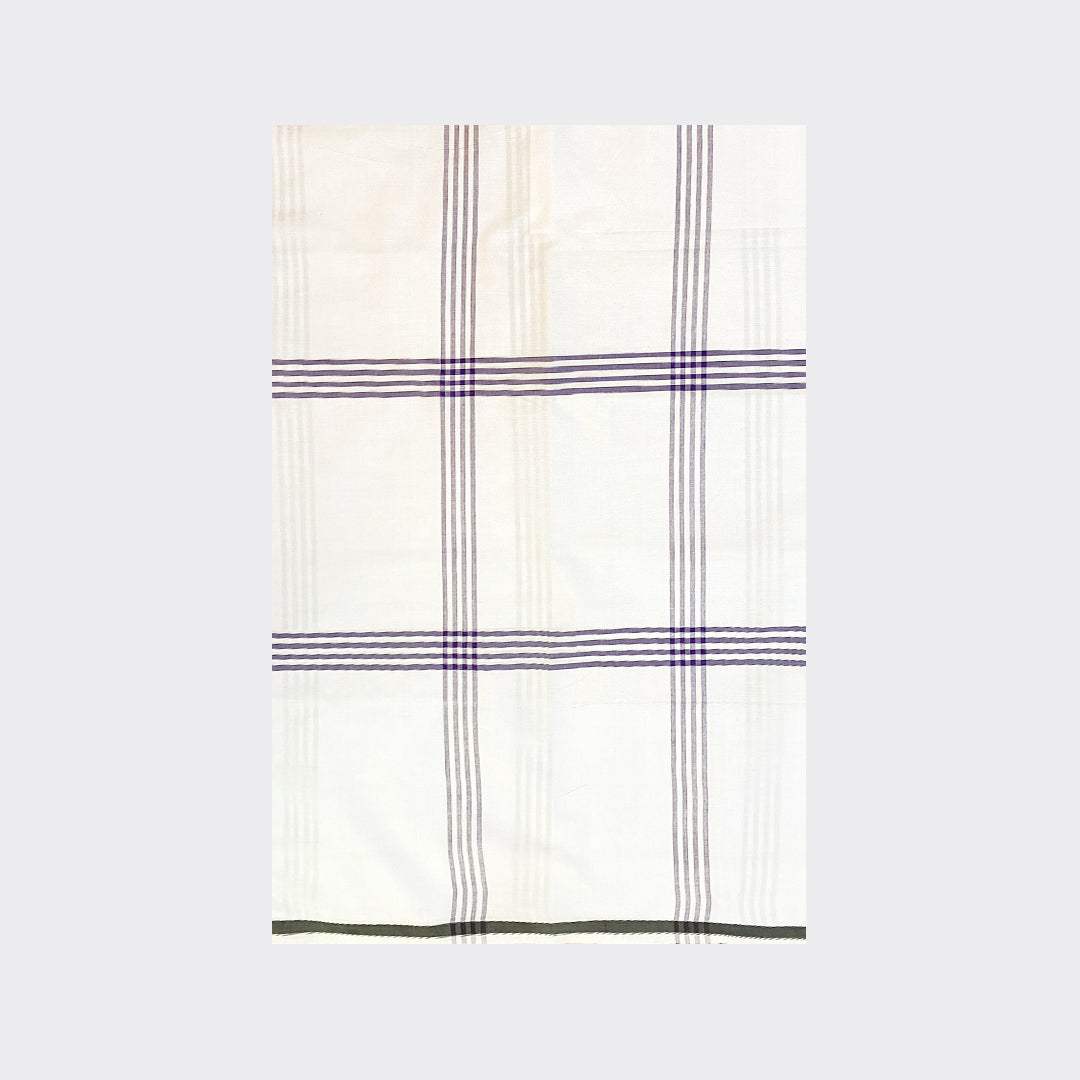 White Check Cotton Lungi Details | Trendz City