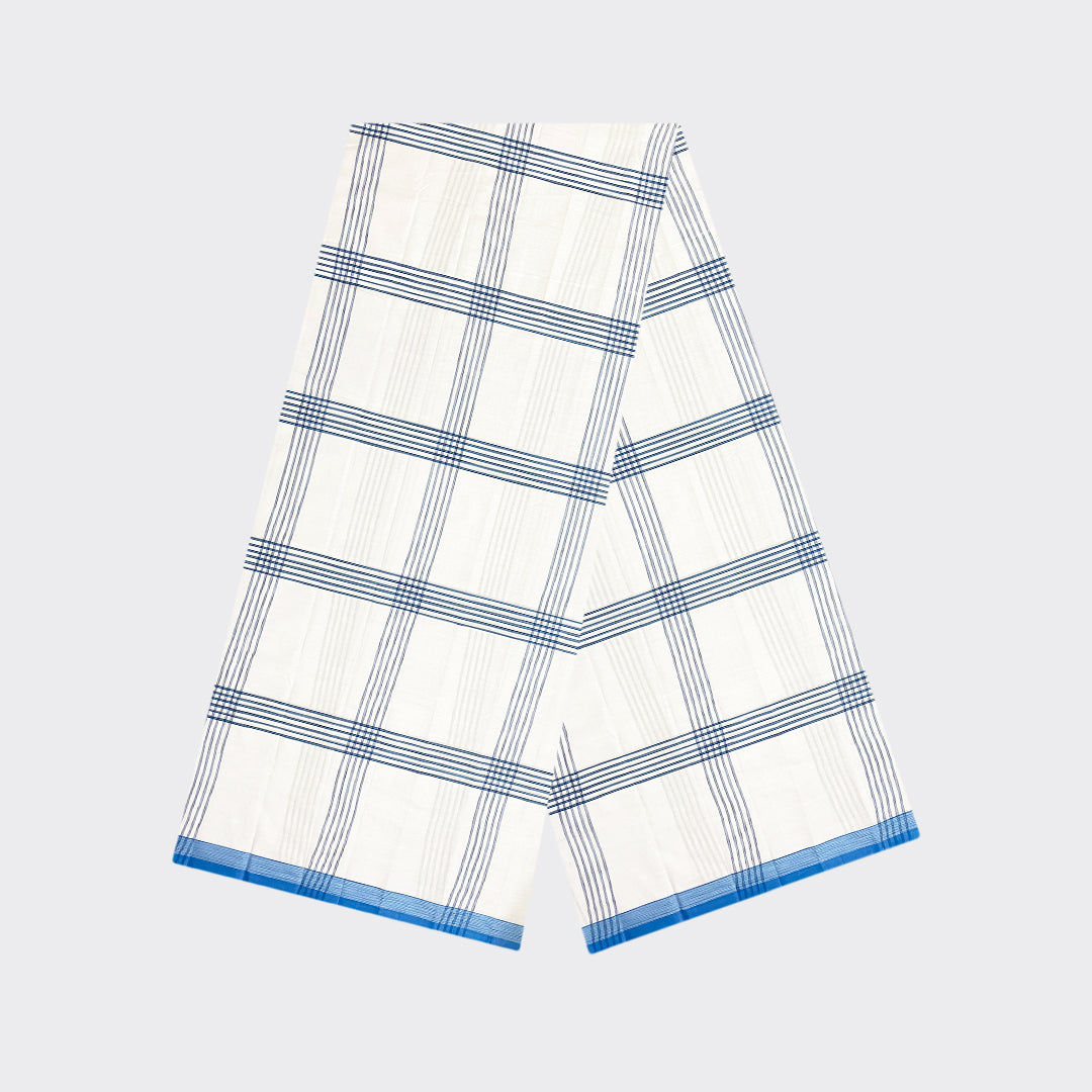 White Check Cotton Lungi | Trendz City