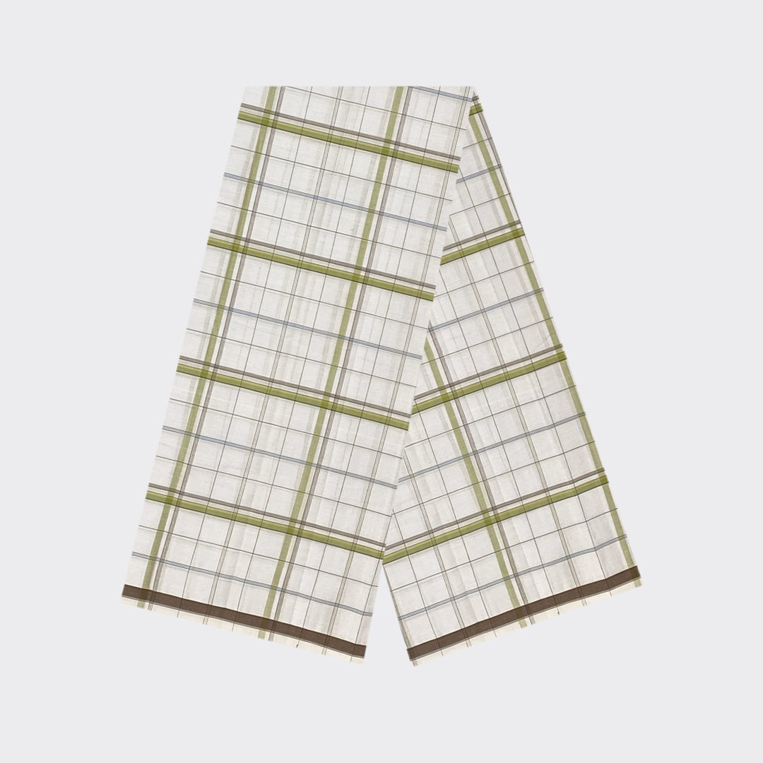 White Check Cotton Lungi | Trendz City
