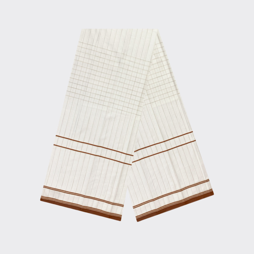 White Check Cotton Lungi | Trendz City
