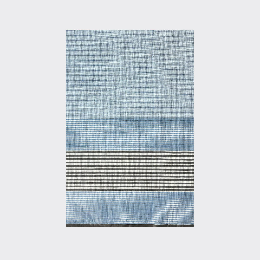 Cadet Grey Small Check Cotton Lungi Details | Trendz City