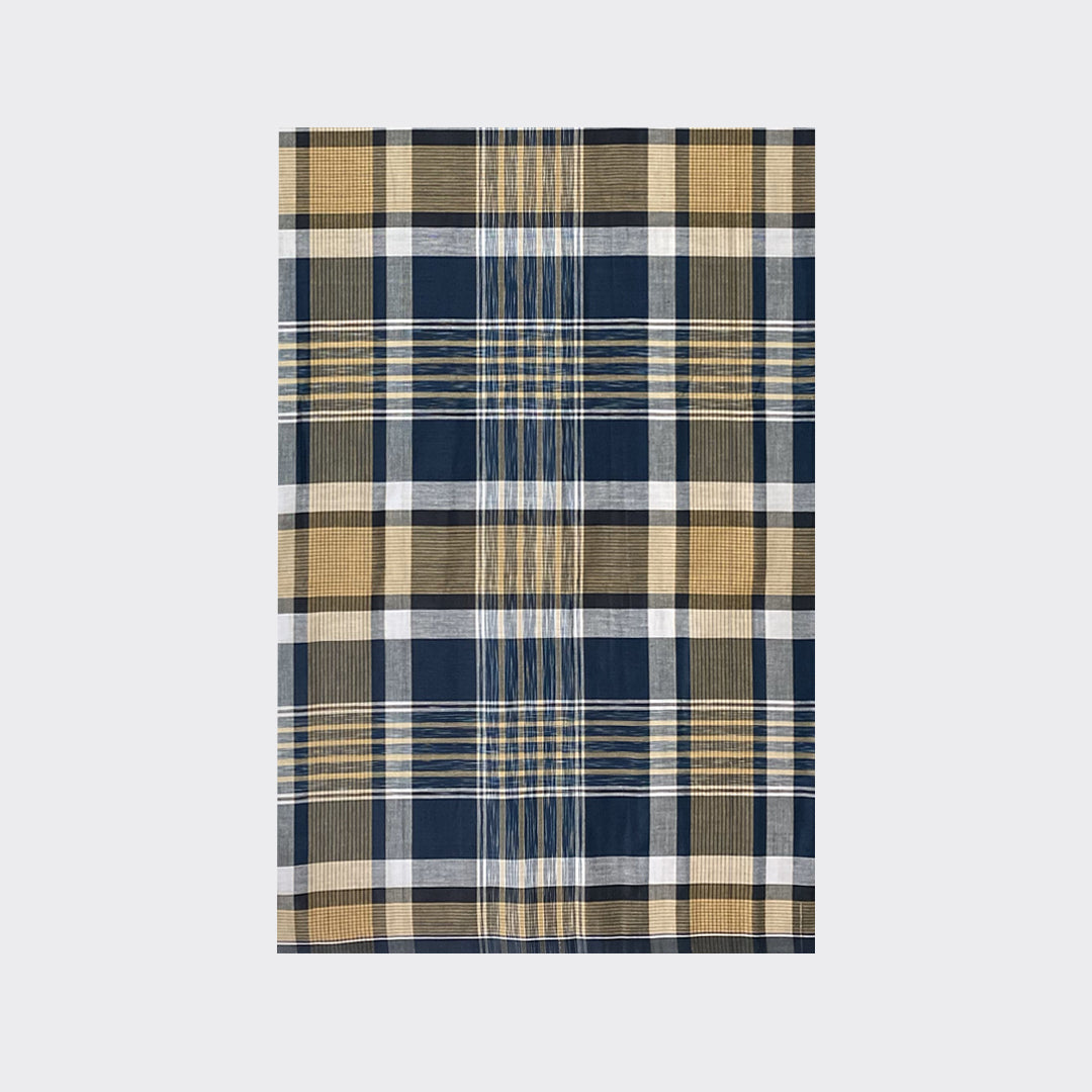 Ebony Clay Check Cotton Lungi Details | Trendz City