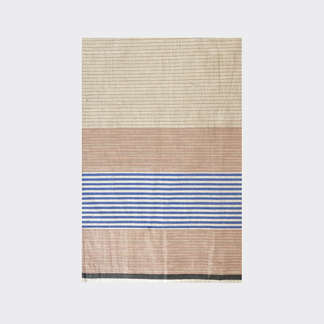 Eggshell Small Check Cotton Lungi Details | Trendz City