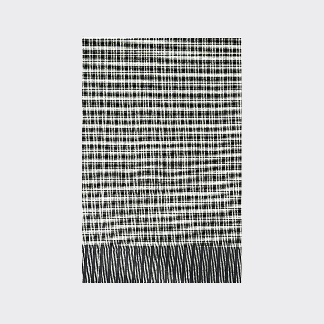 Fuscous Grey Small Check Cotton Lungi Details | Trendz City