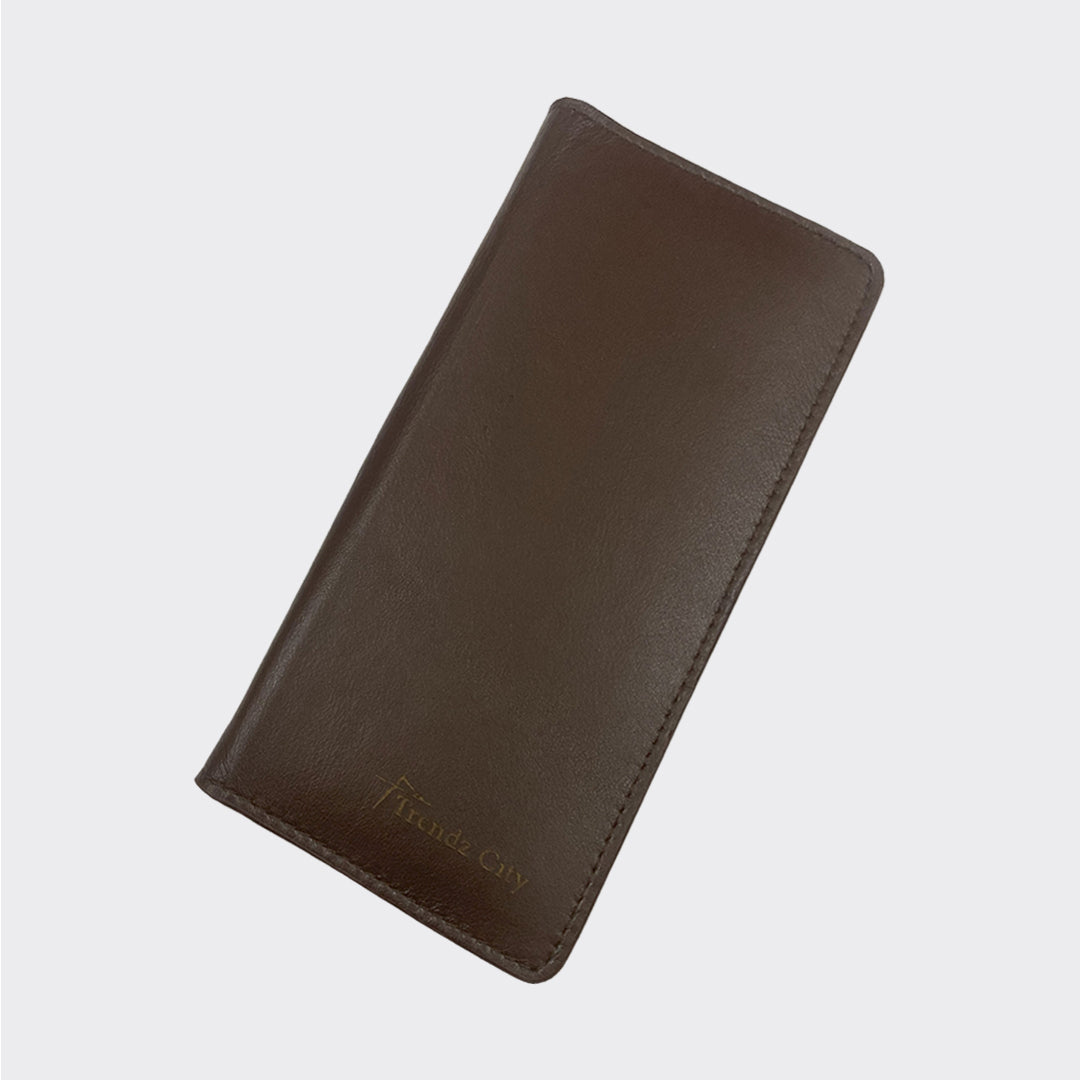 Genuine Leather Long Wallet Chocolate | Trendz City