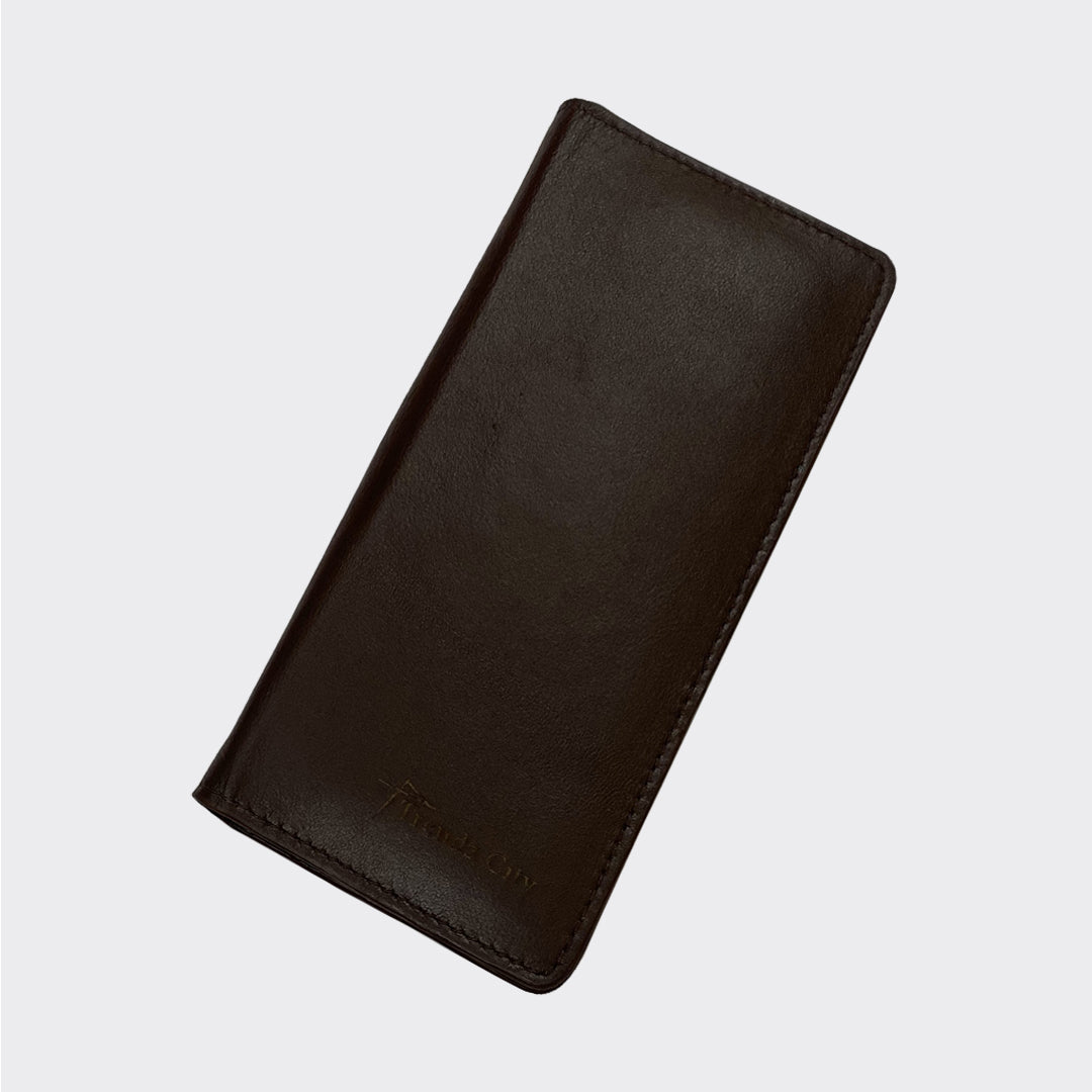 Genuine Leather Long Wallet Coffee | Trendz City