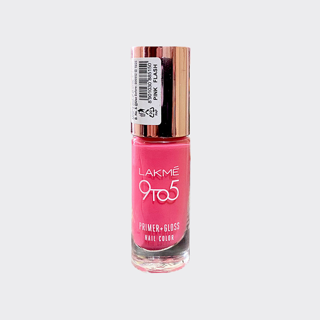 Lakme 9 to 5 Nail Polish Pink Flash | Trendz City