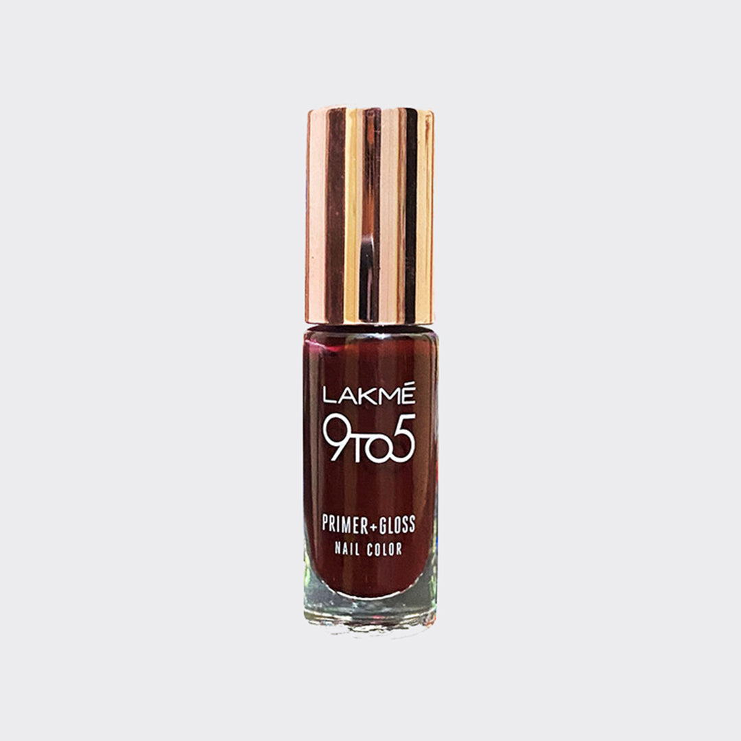 Lakme 9 to 5 Nail Polish Smokey Crimson | Trendz City