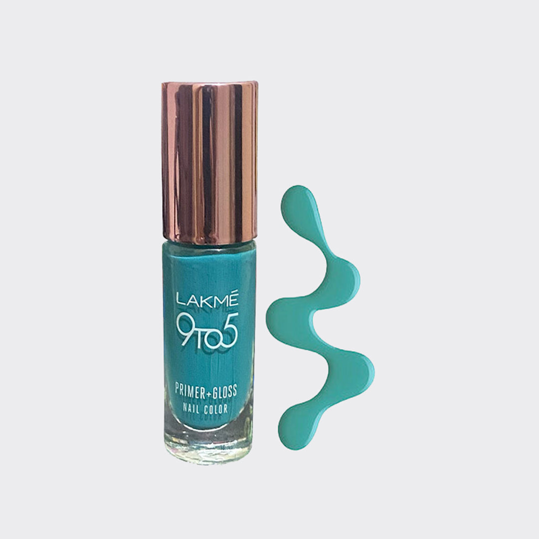 Lakme 9 to 5 Nail Polish Teal Deal Details | Trendz City