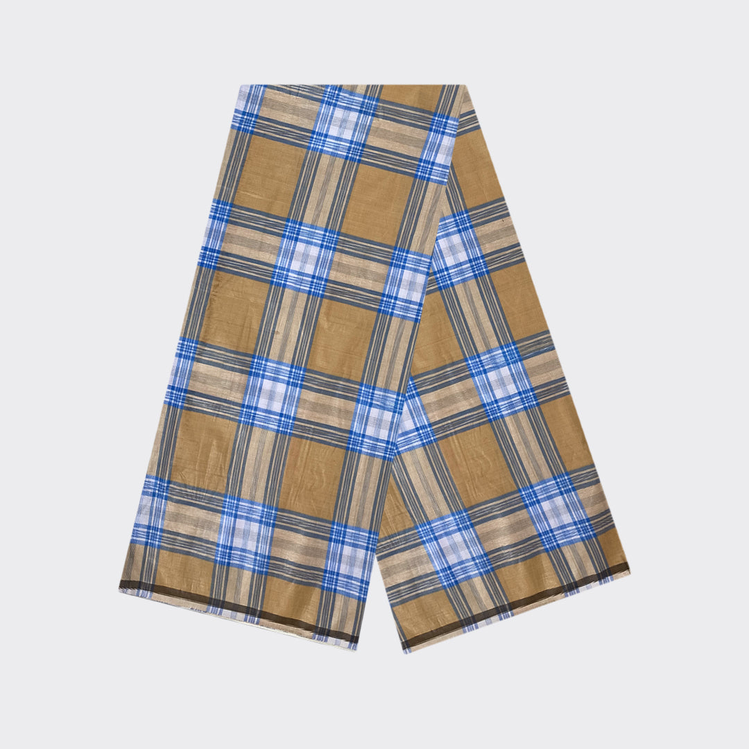 Limed Oak Check Cotton Lungi | Trendz City