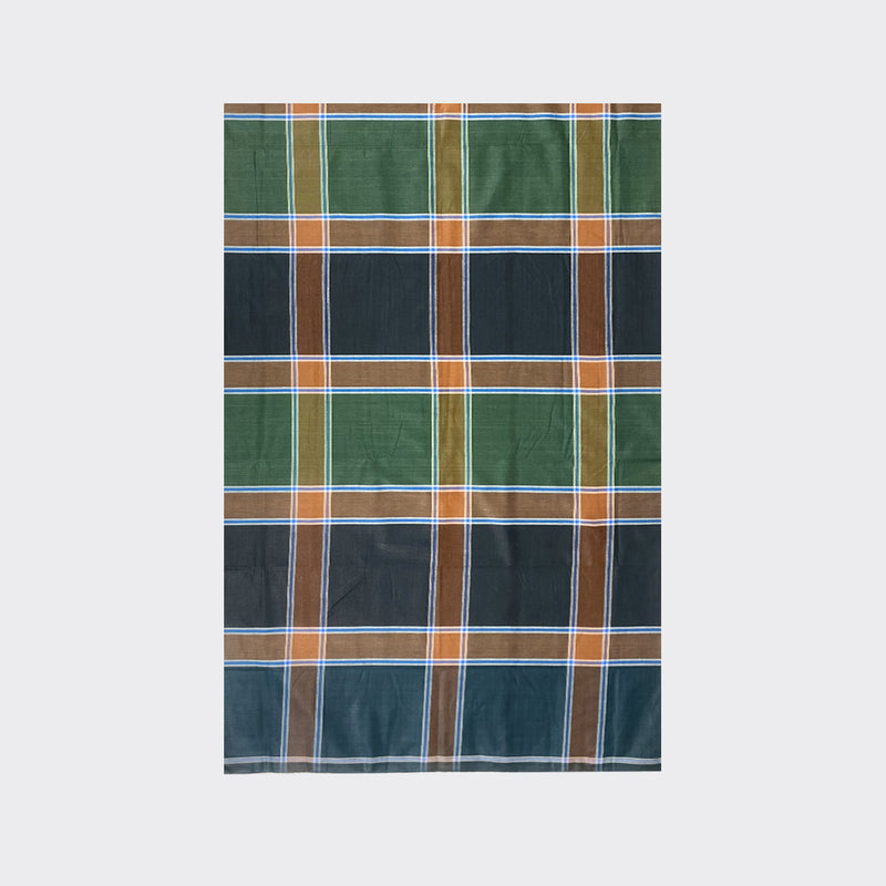 Lunar Green Check Cotton Lungi Details | Trendz City
