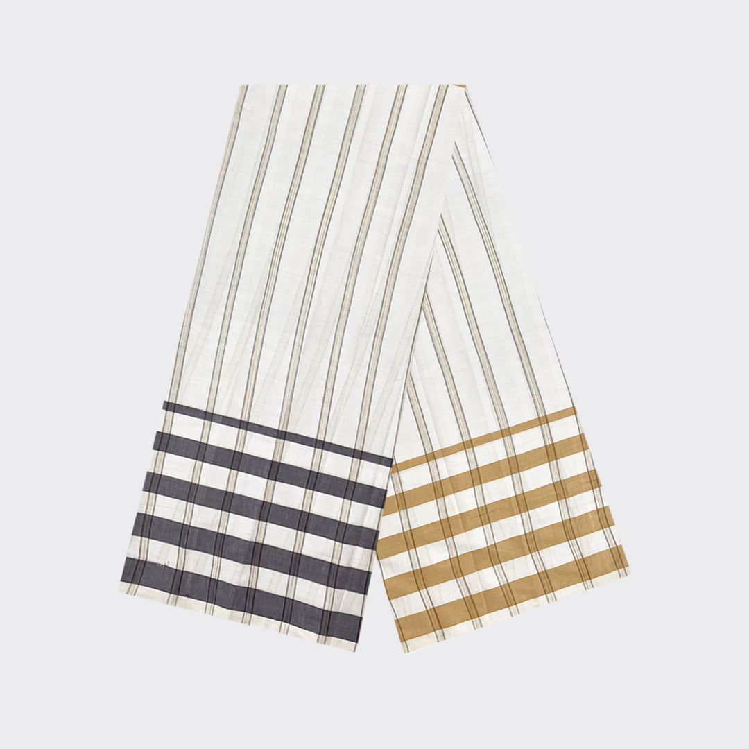 Two Color Border Cotton Lungi | Trendz City