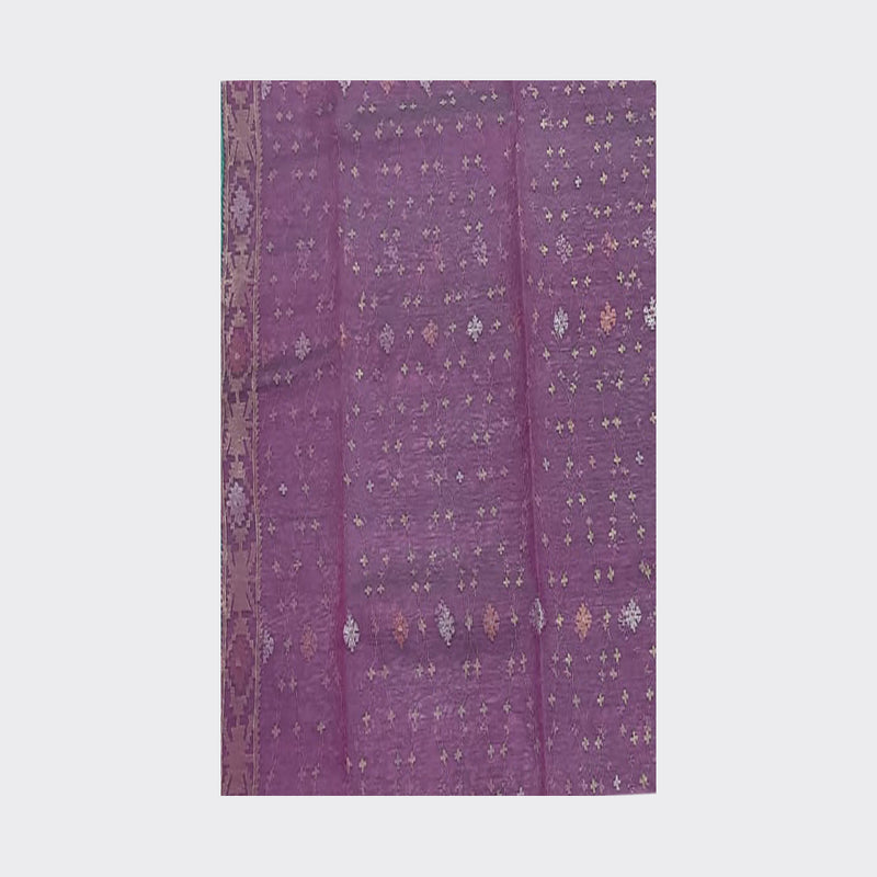 Viola Purple Jamdani Saree | Trendz City