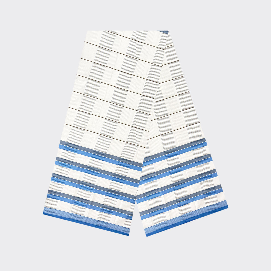 White Check Cotton Lungi | Trendz City