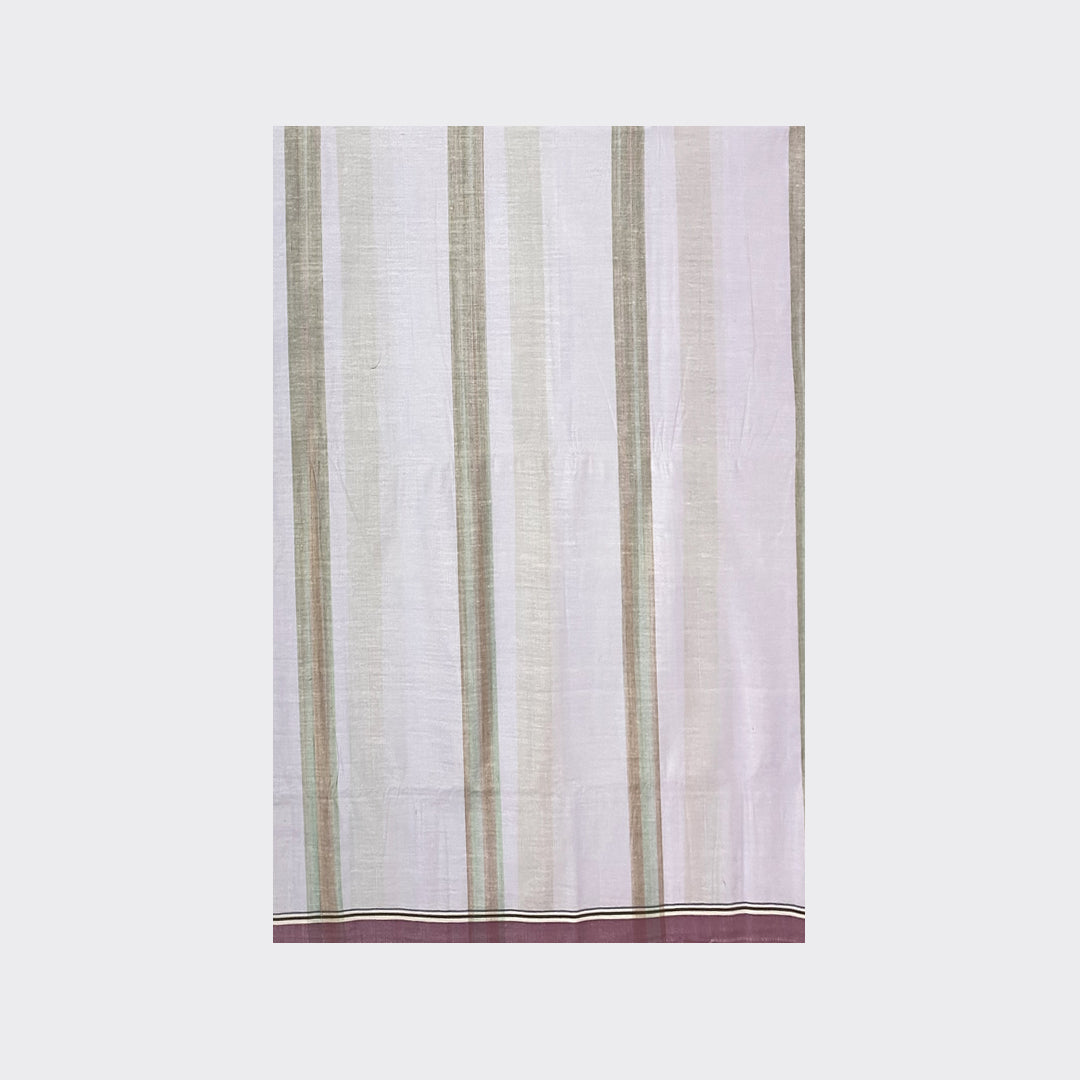 White Striped Cotton Lungi Details | Trendz City