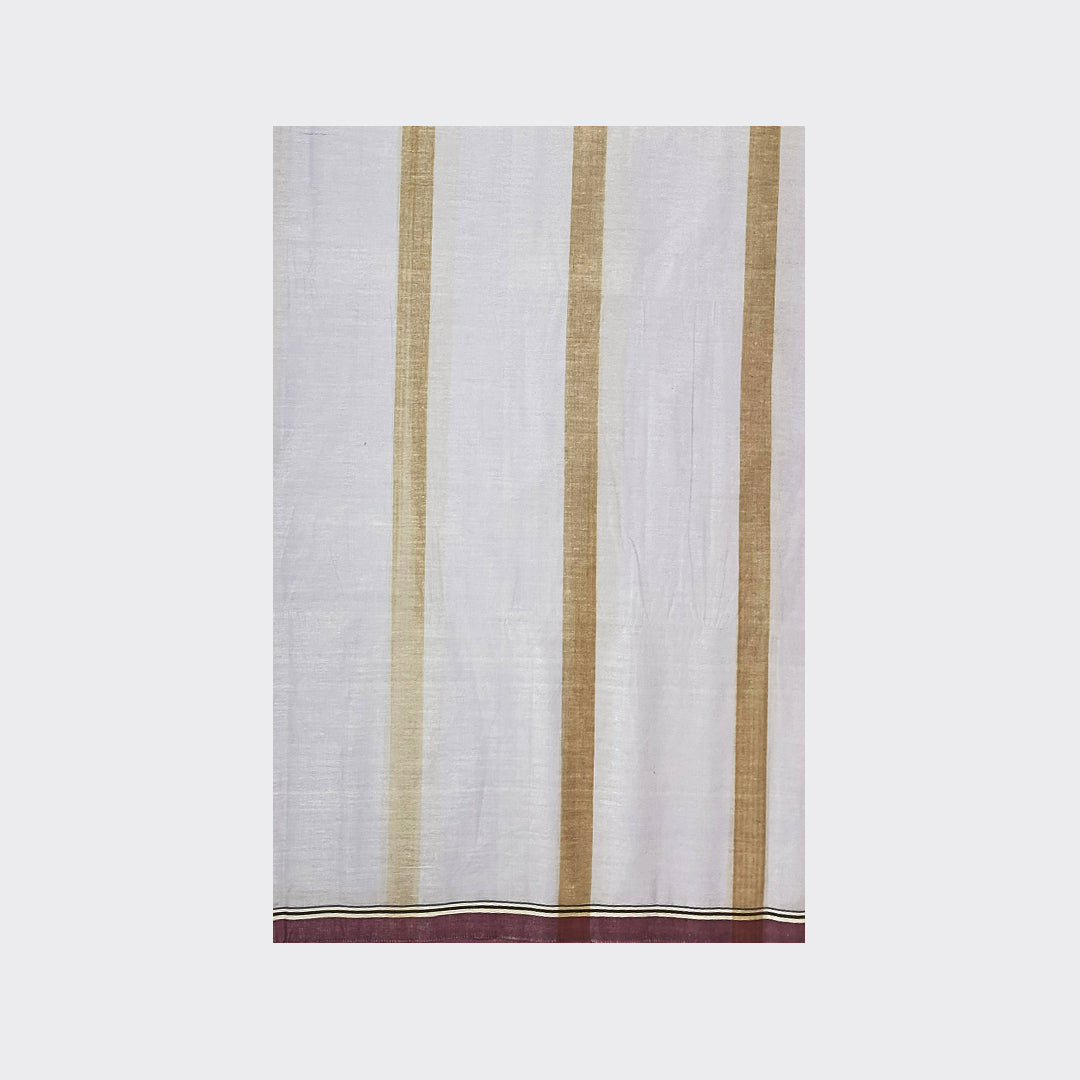 White Striped Cotton Lungi Details | Trendz City
