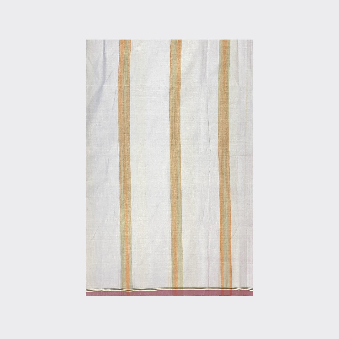 White Striped Cotton Lungi Details | Trendz City