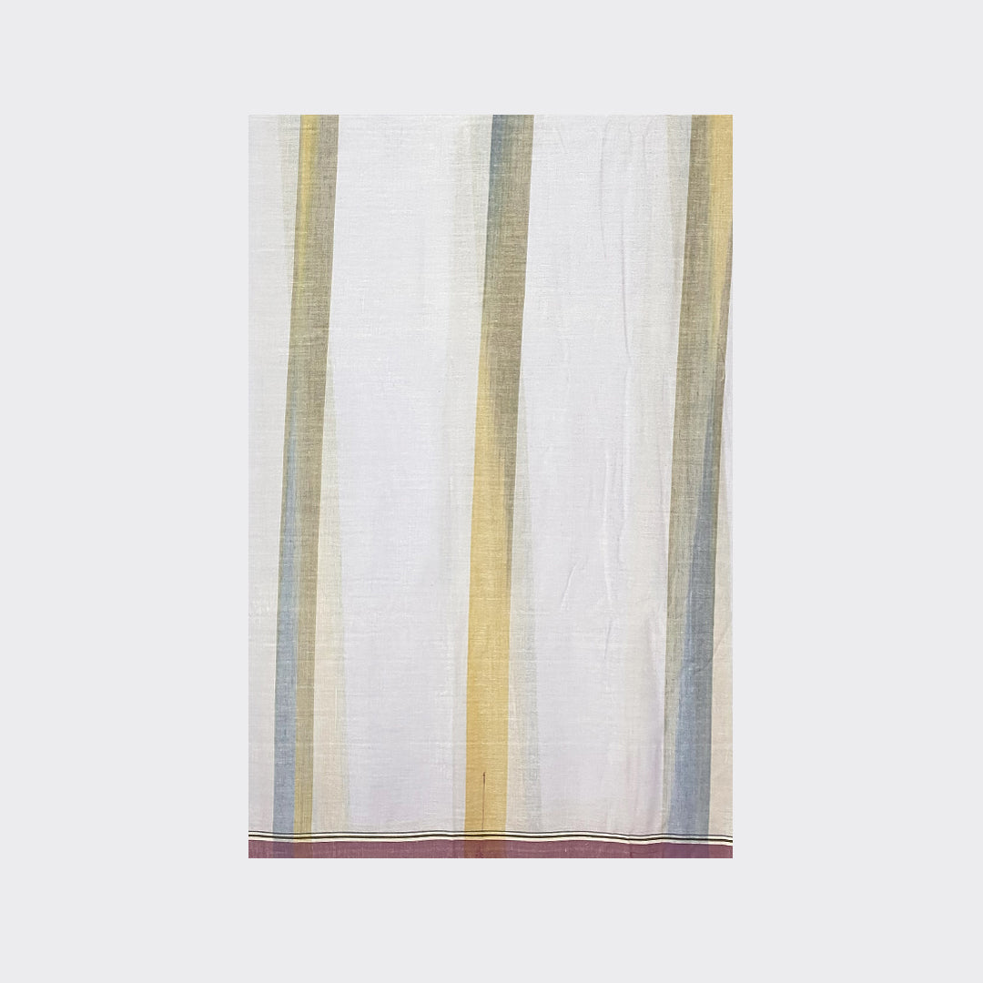 White Striped Cotton Lungi Details | Trendz City