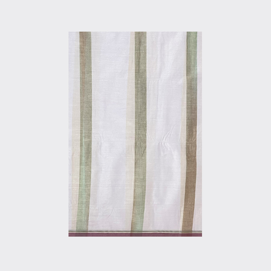 White Striped Cotton Lungi Details | Trendz City