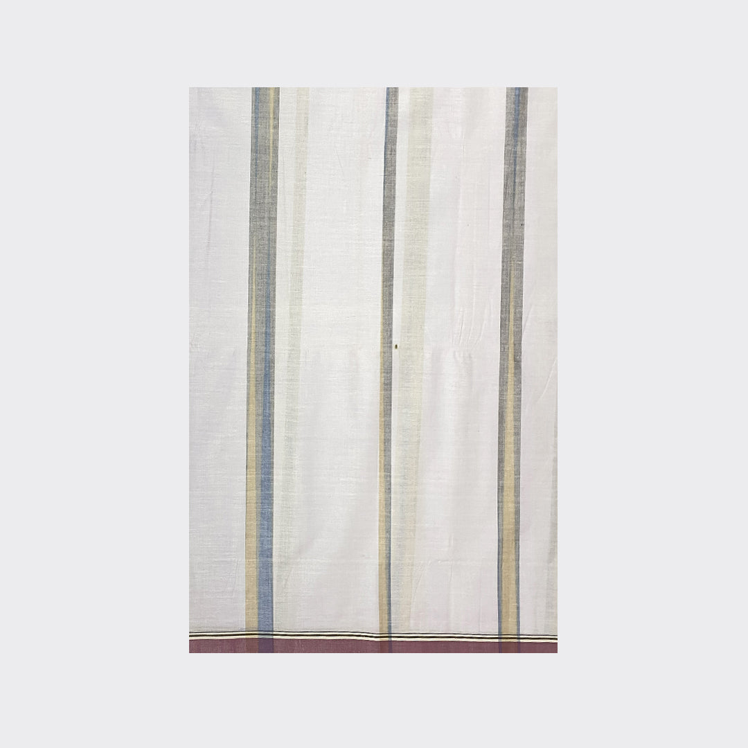 White Striped Cotton Lungi Details | Trendz City