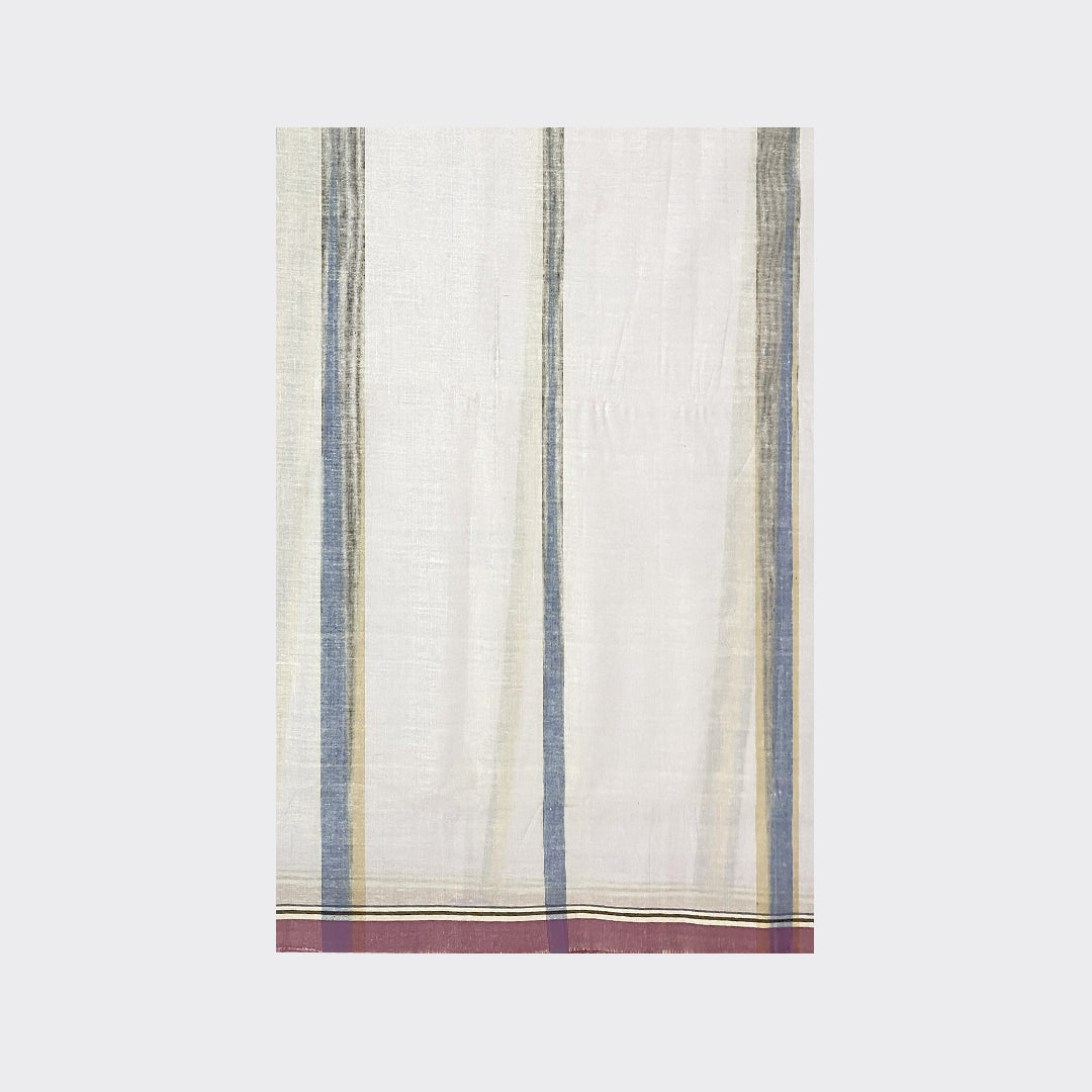 White Striped Cotton Lungi Details | Trendz City