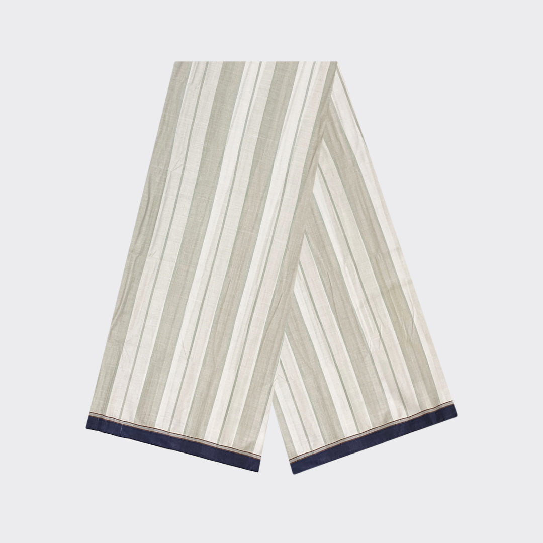 White Striped Cotton Lungi | Trendz City