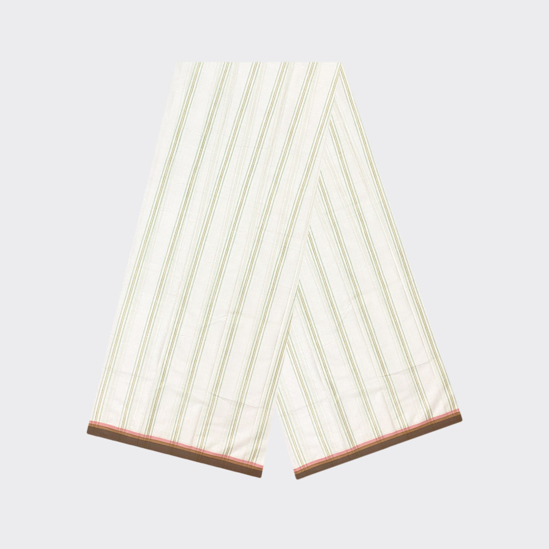 White Striped Cotton Lungi | Trendz City