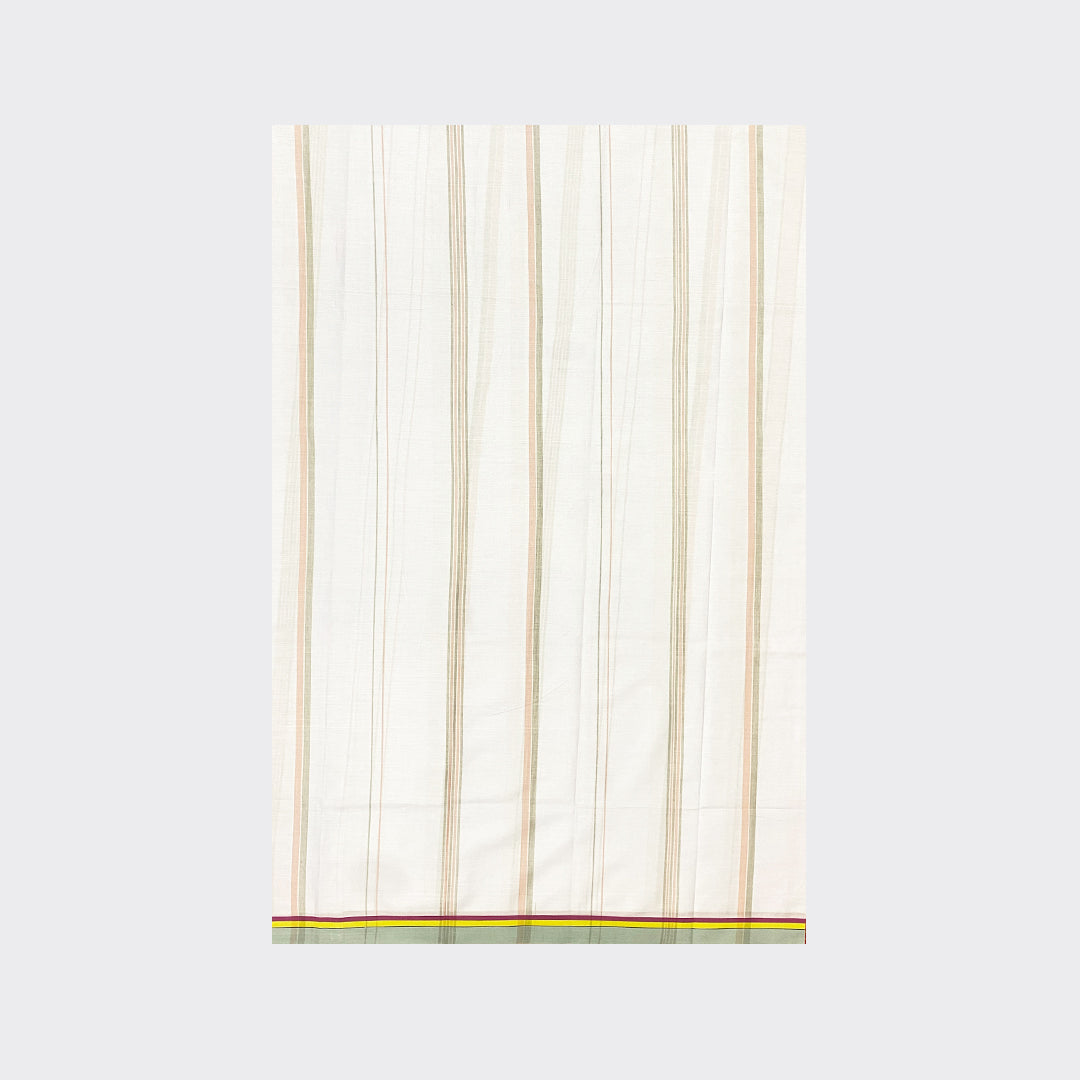 White Striped Cotton Lungi Details | Trendz City