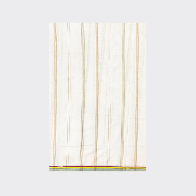 White Striped Cotton Lungi Details | Trendz City