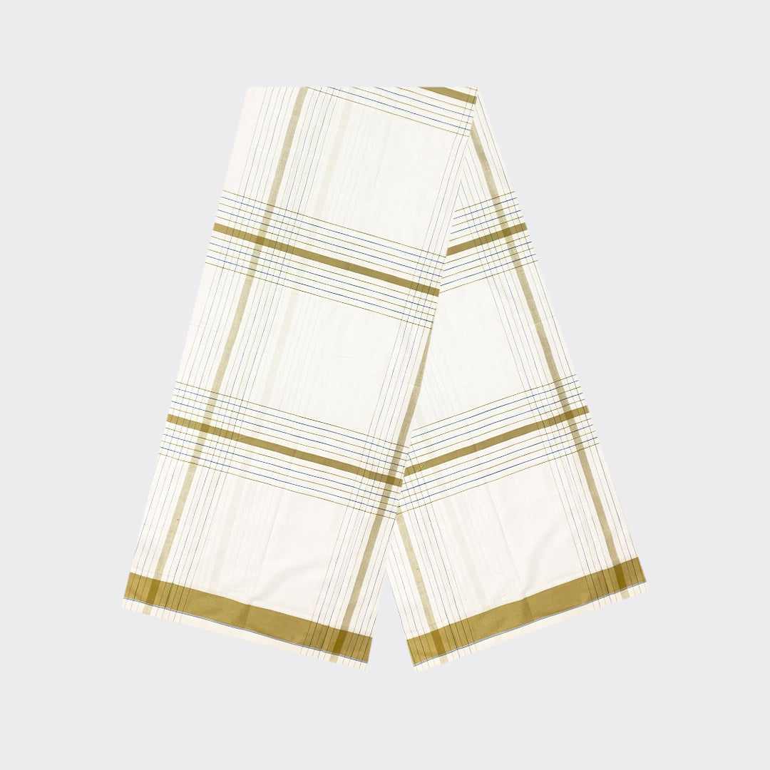 White Striped Cotton Lungi | Trendz City