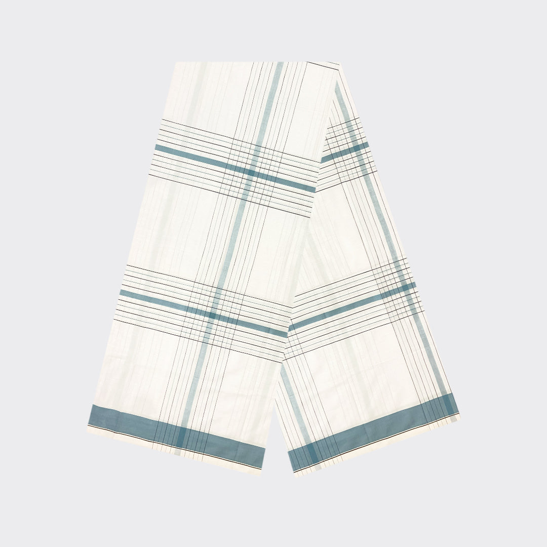 White Striped Cotton Lungi | Trendz City