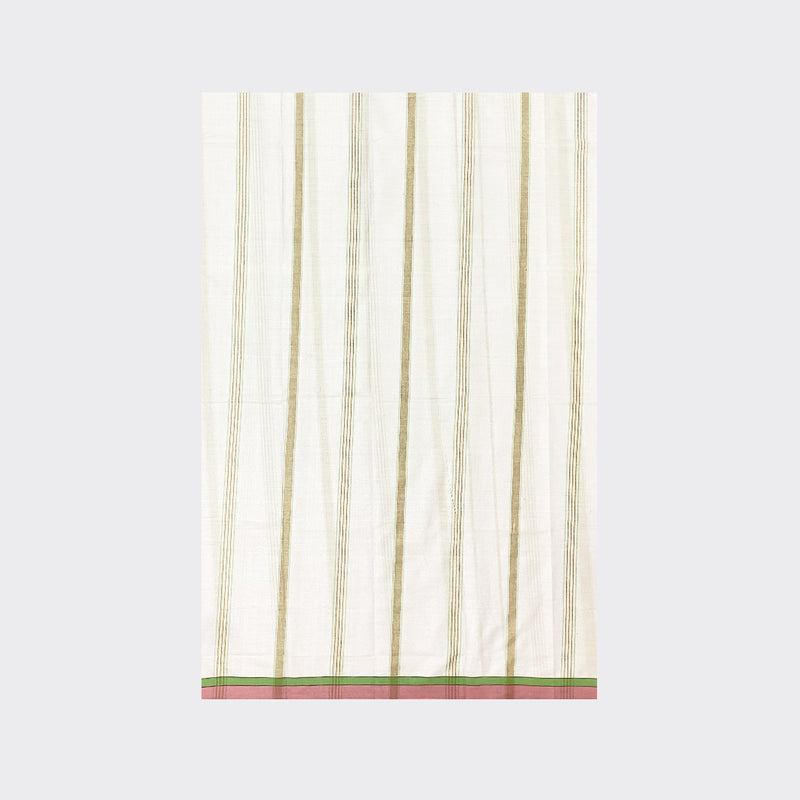 White Striped Cotton Lungi Details | Trendz City