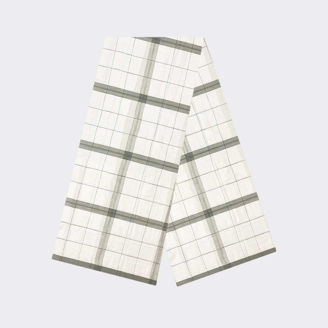 White Striped Cotton Lungi | Trendz City