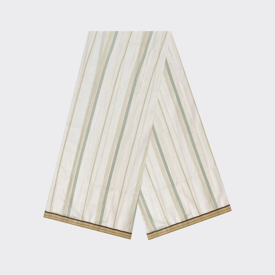 White Striped Cotton Lungi | Trendz City