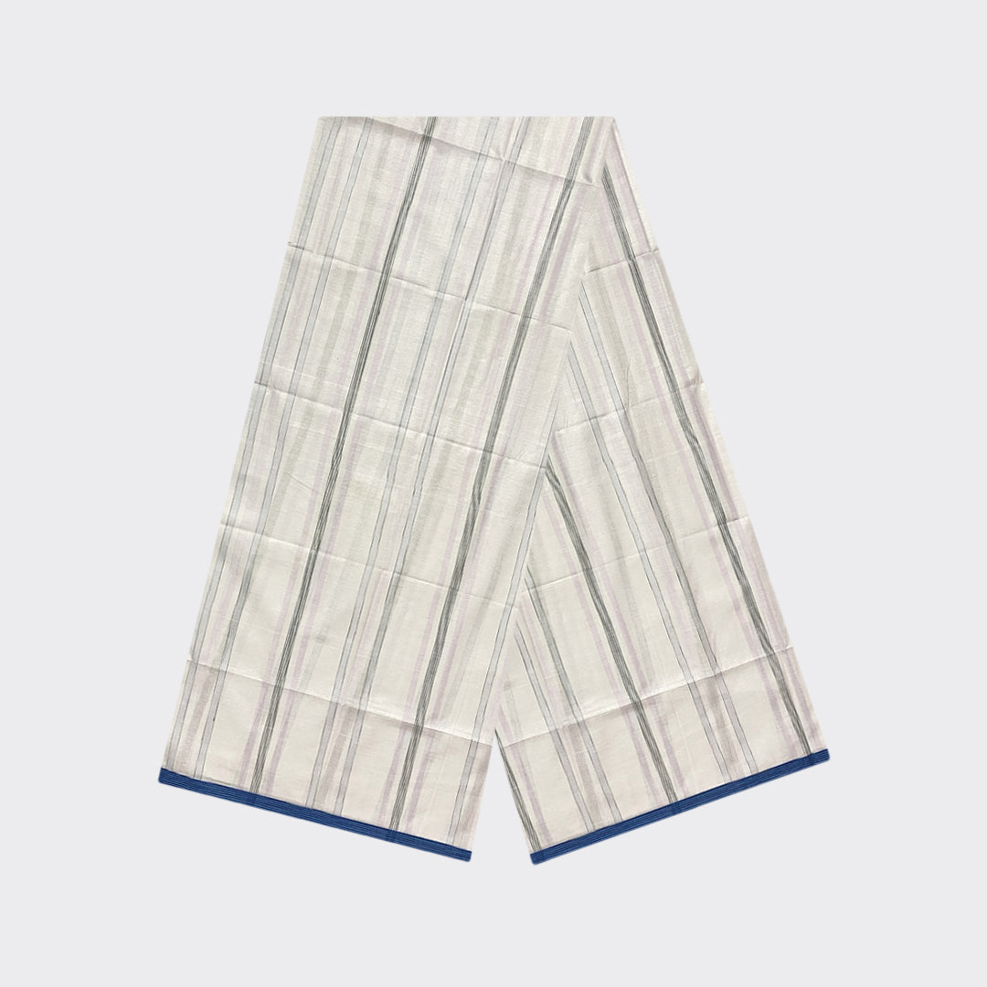 White Black Striped Cotton Lungi | Trendz City