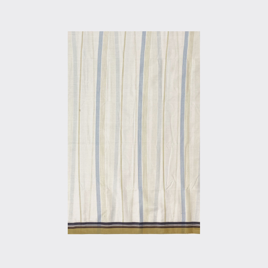 White Striped Cotton Lungi Details | Trendz City